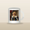 Mug personnalisé avec un portrait de chien en style royal (exemple de réalisation)